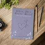 When Love Meets Grief Journal — Softcover Grief Companion Notebook — Gray Blue