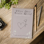 When Love Meets Grief Journal — Softcover Grief Companion Notebook — Light Gray