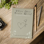 When Love Meets Grief Journal — Softcover Grief Companion Notebook — Gray Yellow Green