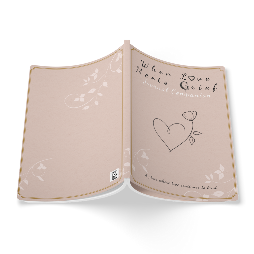 When Love Meets Grief Journal — Softcover Grief Companion Notebook — Light Orange