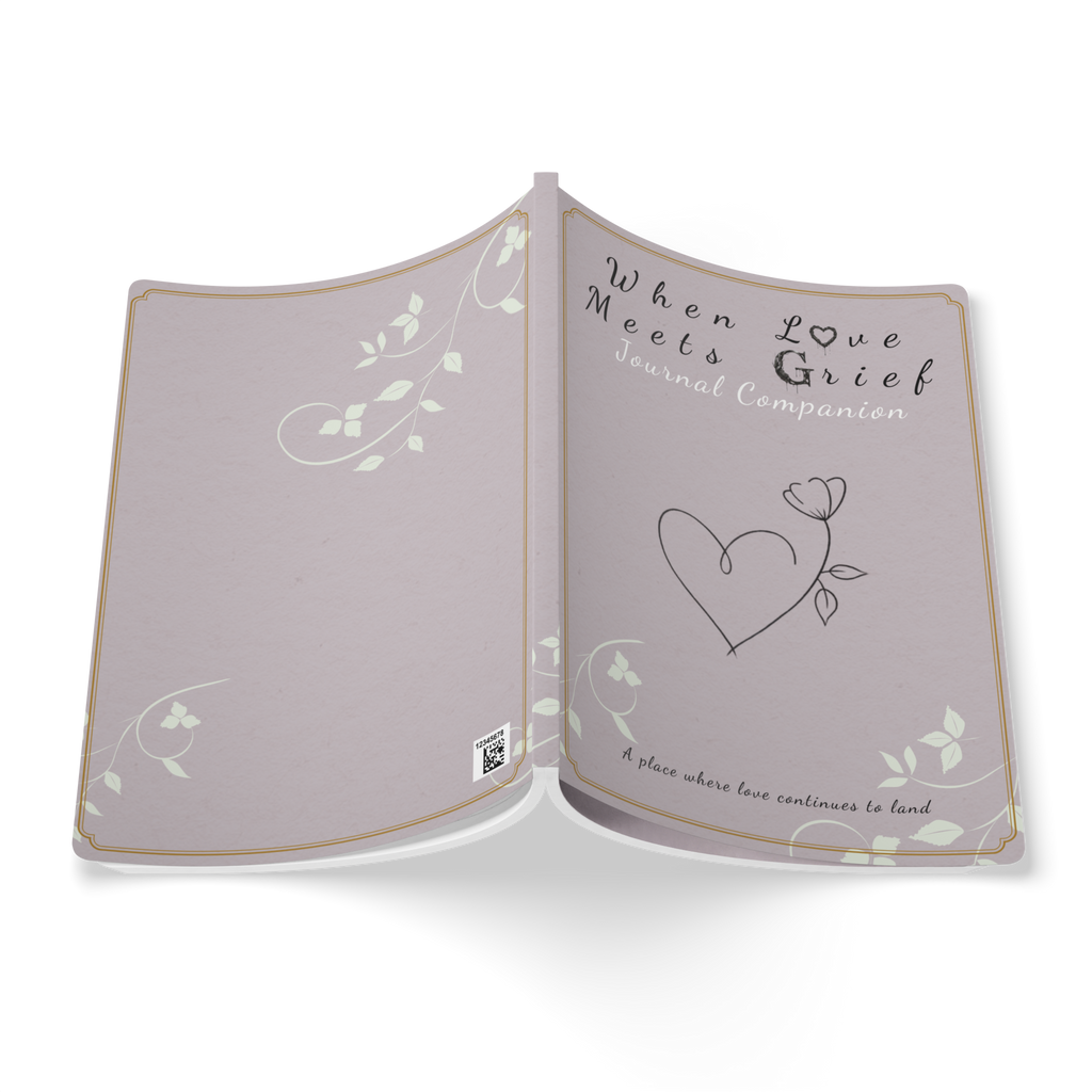 When Love Meets Grief Journal — Softcover Grief Companion Notebook — Light Gray