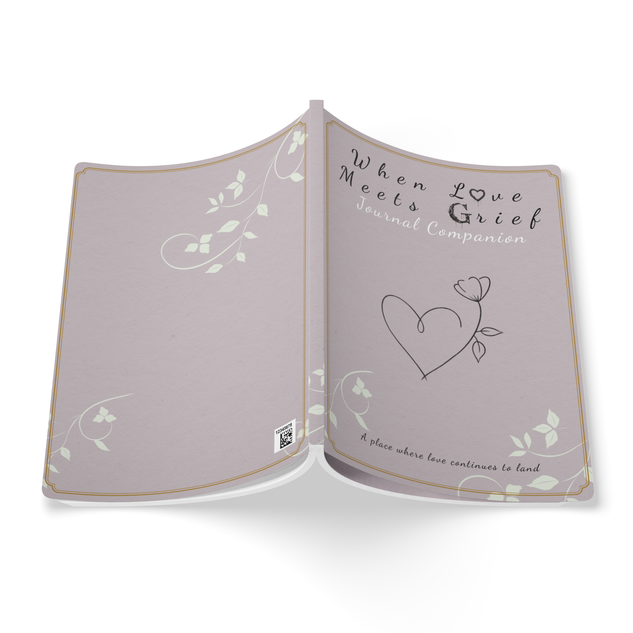 When Love Meets Grief Journal — Softcover Grief Companion Notebook — Light Gray