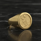 Personalized Photo & Engraved Coin Ring