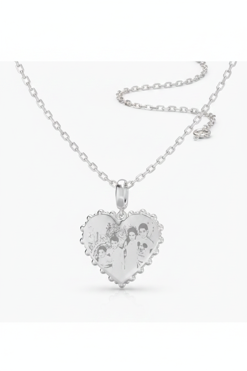 Personalized Heart Keepsake Necklace with Custom Engraving Heirloom-Quality Pendant