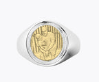Personalized Photo & Engraved Coin Ring