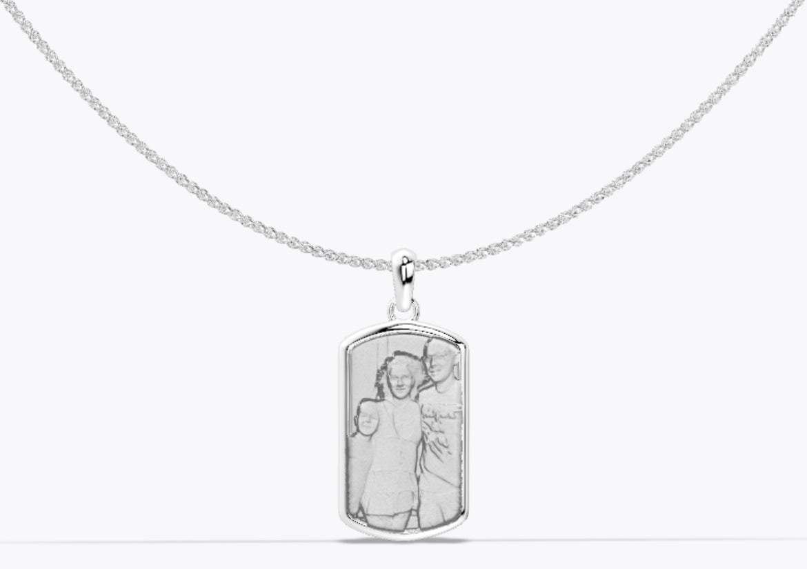 Personalized Faith Cross Photo Necklace