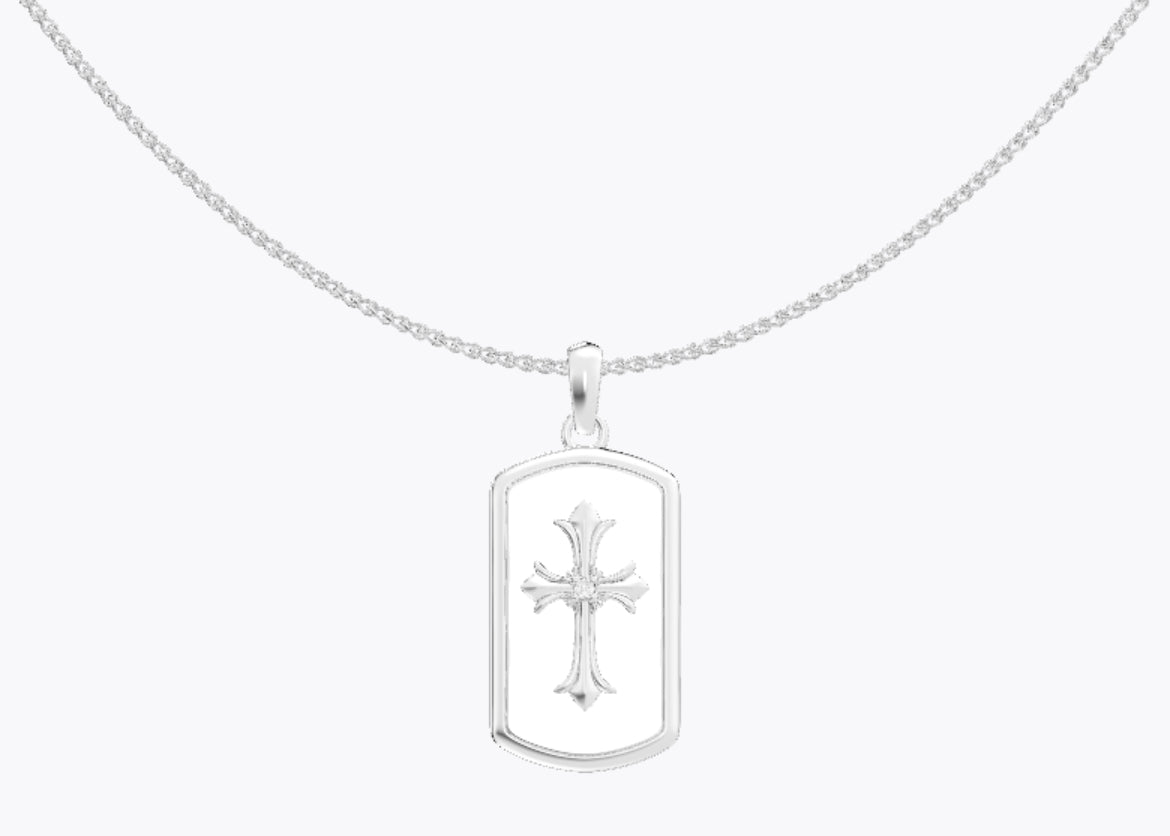 Personalized Faith Cross Photo Necklace