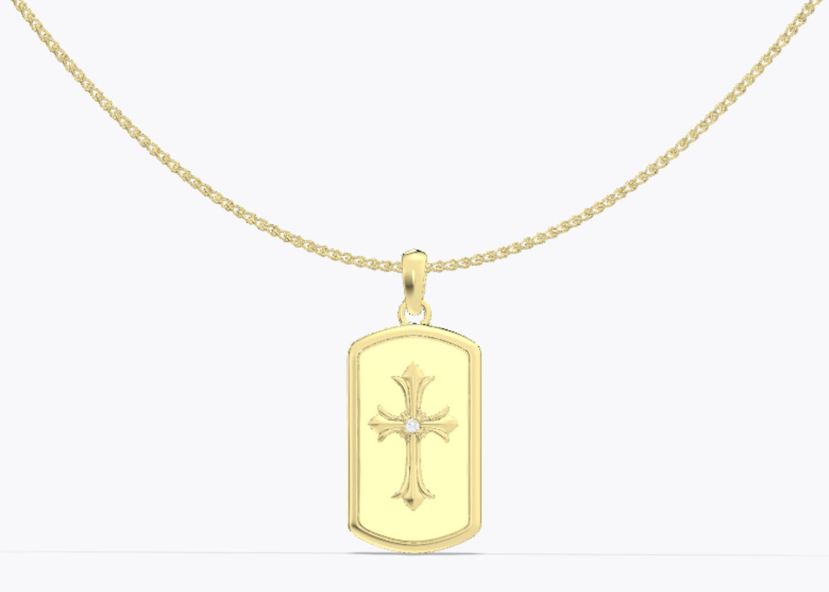 Personalized Faith Cross Photo Necklace
