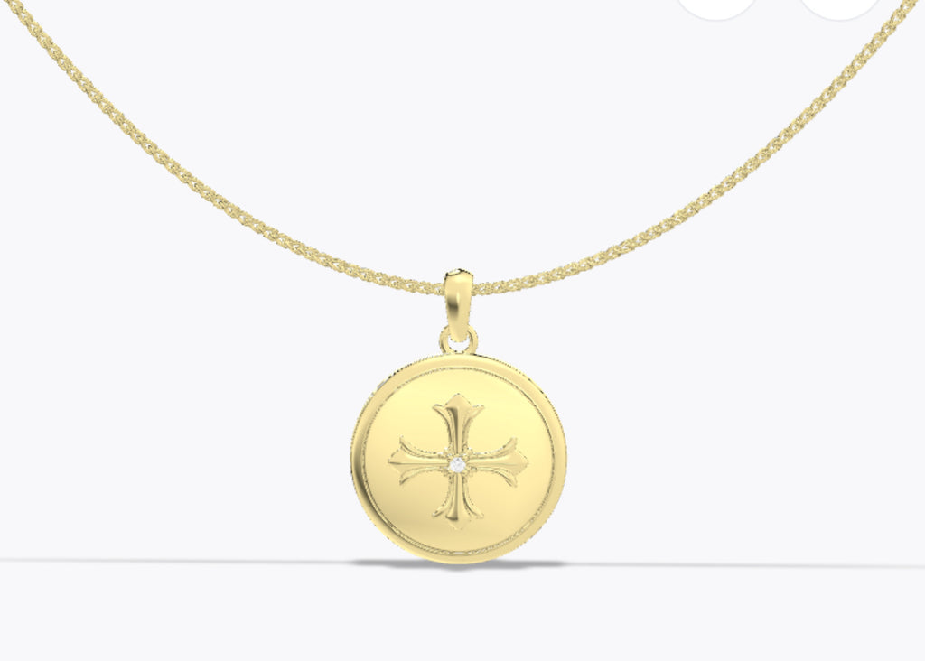 Personalized Faith Cross Photo Necklace