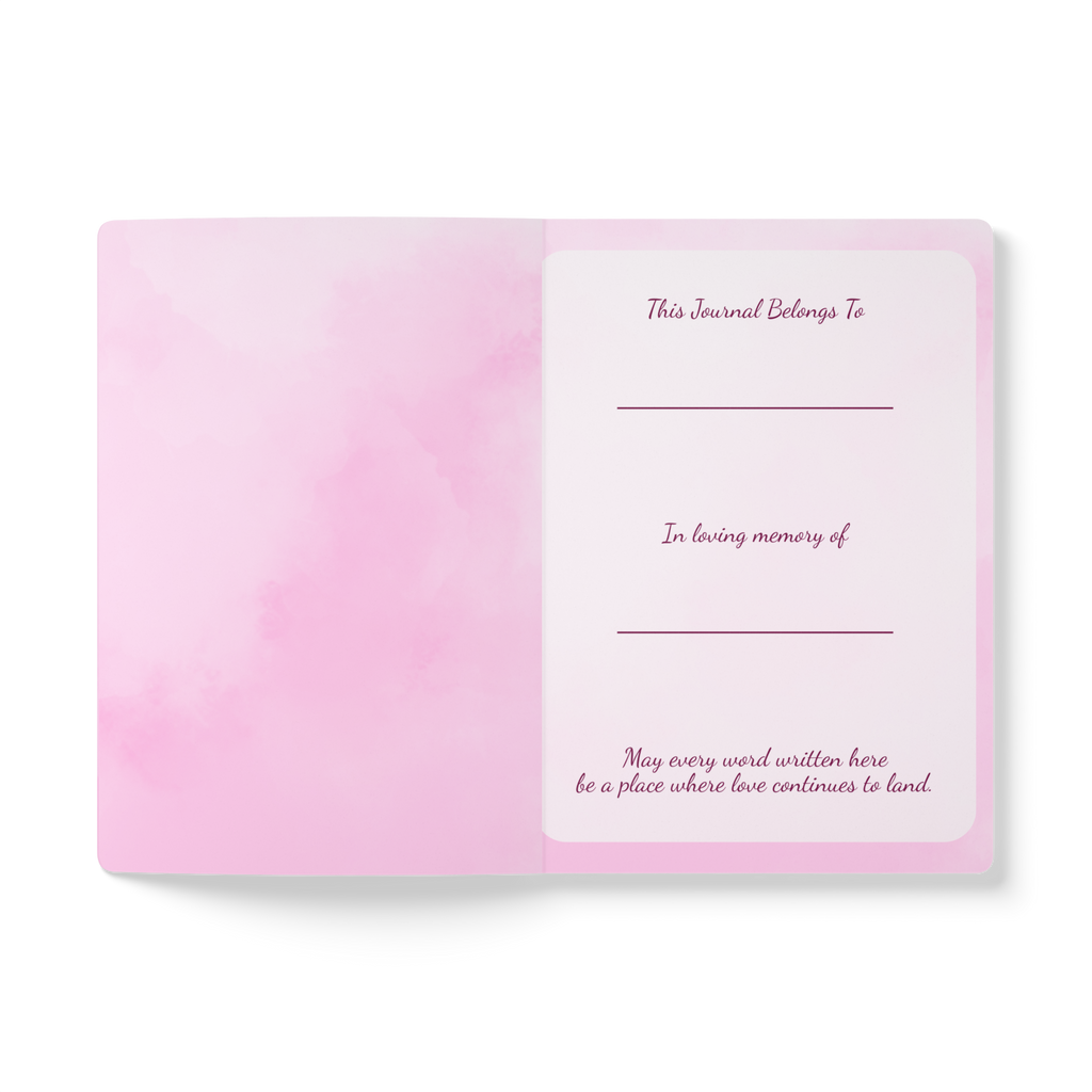 When Love Meets Grief Journal — Softcover Grief Companion Notebook — Magenta
