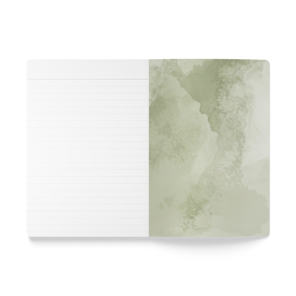 When Love Meets Grief Journal — Softcover Grief Companion Notebook — Gray Yellow Green