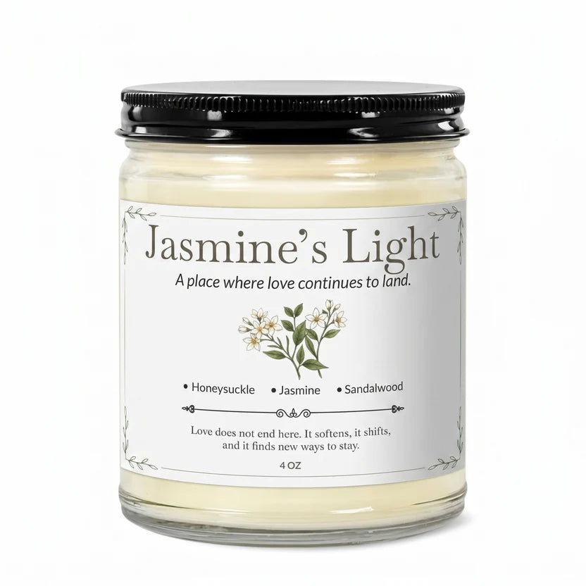 Jasmine’s Light Premium Handcrafted Soy Candle Travel Size | Honeysuckle, Jasmine & Sandalwood | 4 oz