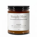 Simply Here Premium Handcrafted Soy Candle | Unscented Clean Burn Travel Size | 4 oz