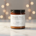 Simply Here Premium Handcrafted Soy Candle | Unscented Clean Burn Travel Size | 4 oz