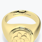 Jasmine Flower Coin Ring