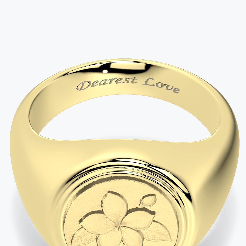 Jasmine Flower Coin Ring