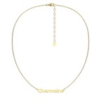 Personalized Name Necklace with Zircon Accents & Custom Greeting Card