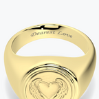 Heart with wings Coin Ring