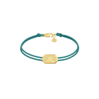 Emerald Facet Initial Bracelet