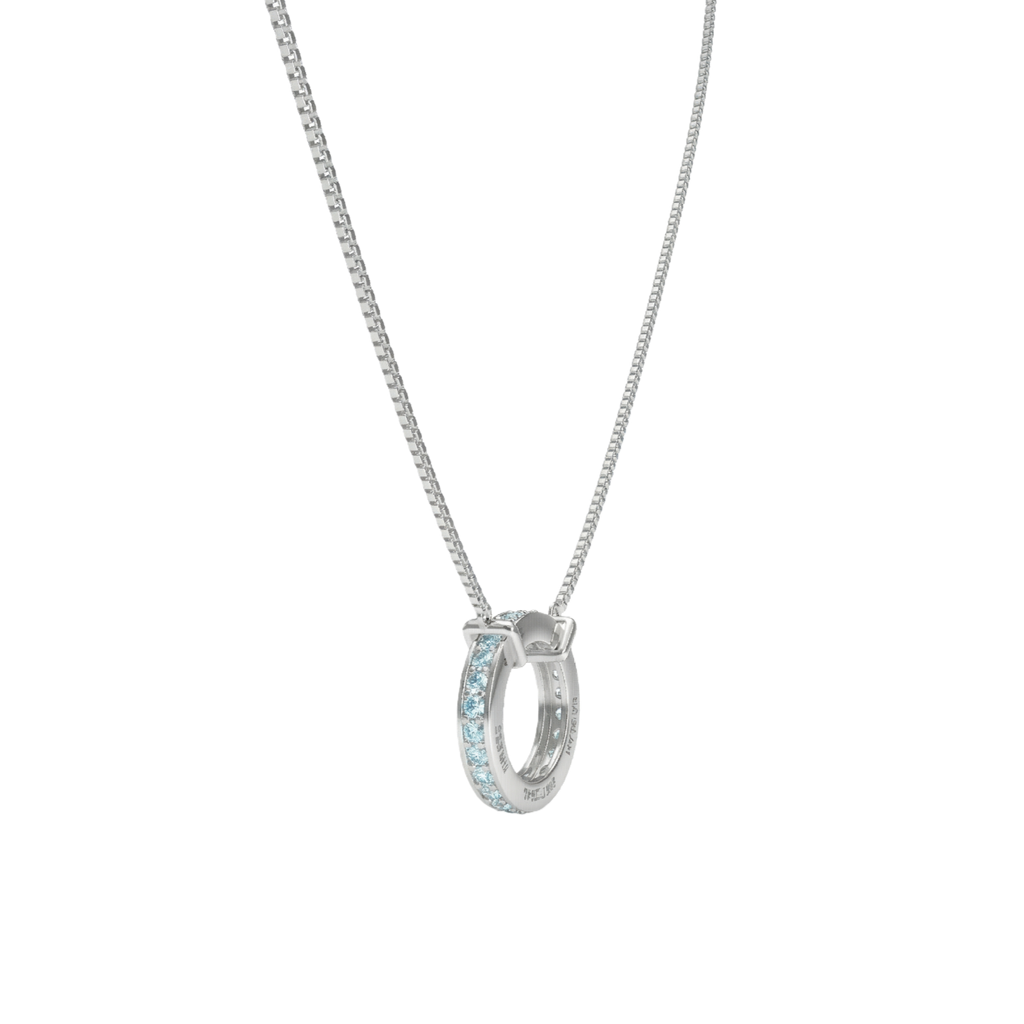 Personalized Circle of Love Family Name Necklace with Customizable Birthstones & Custom Greeting Card