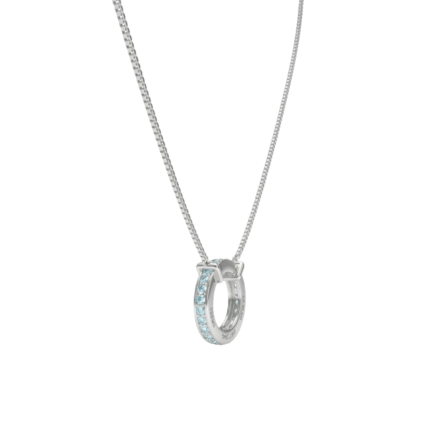 Personalized Circle of Love Family Name Necklace with Customizable Birthstones & Custom Greeting Card