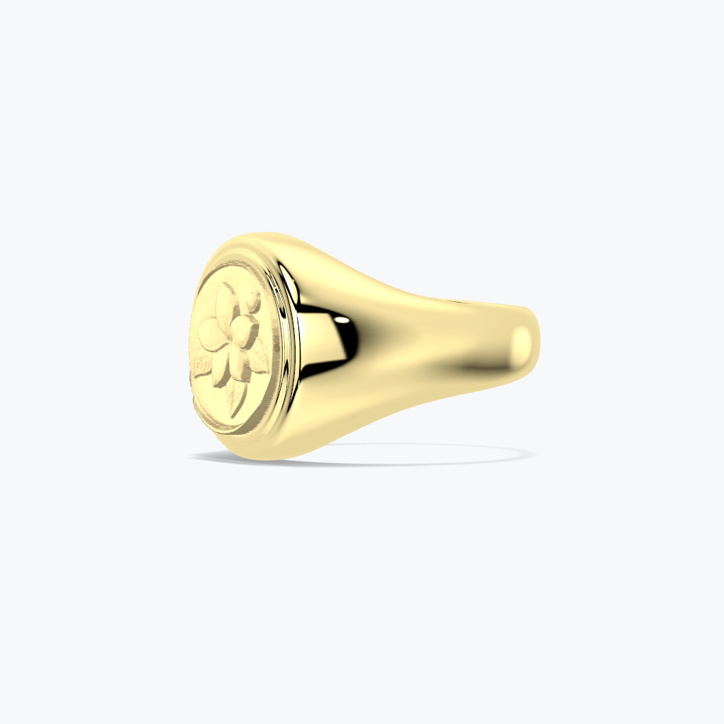 Jasmine Flower Coin Ring