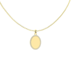 Personalized Keepsake with Custom Engraving Heirloom Relief Halo Necklace