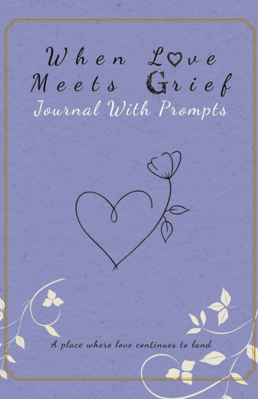 When Love Meets Grief - Journal With Prompts  Notebook — Gray Blue