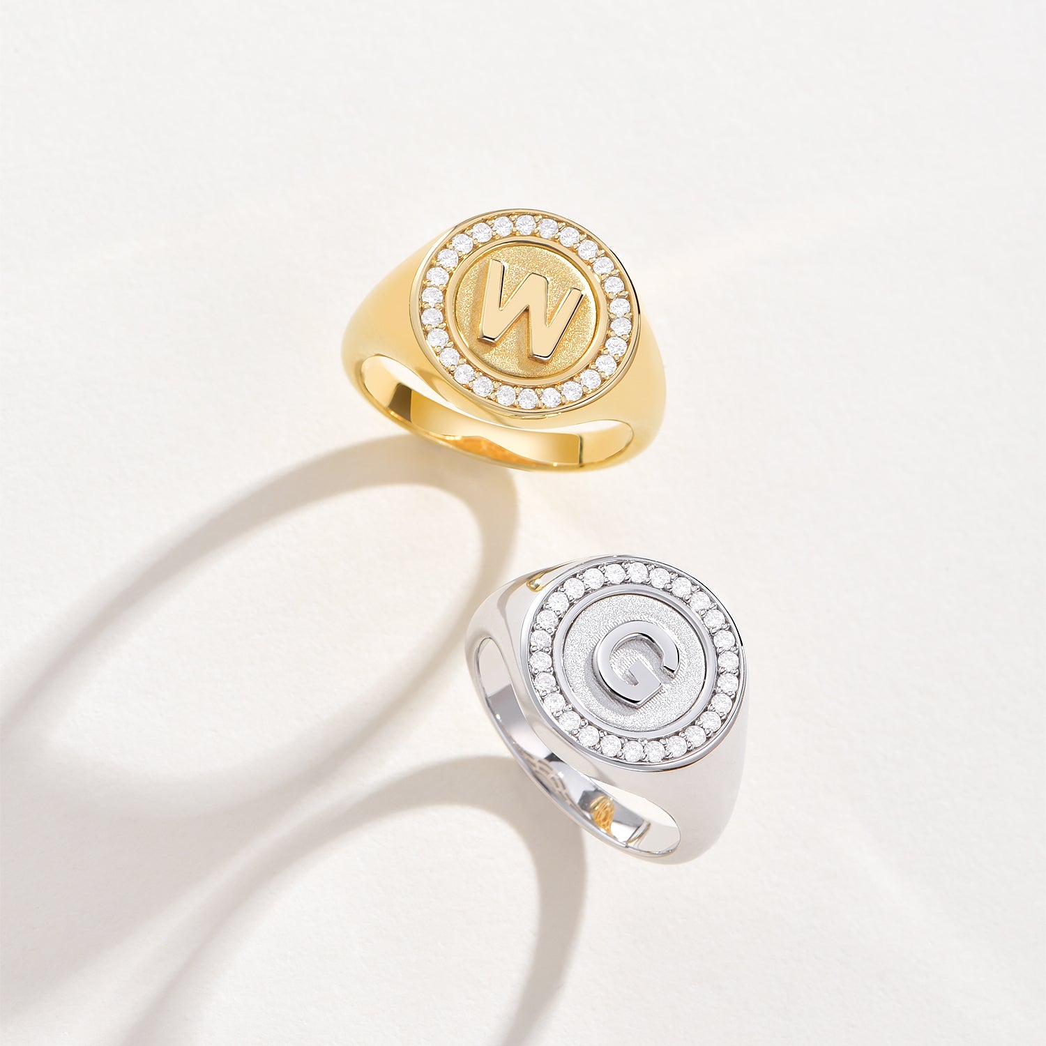 Personalized Initial Coin Ring with Hidden Engraving